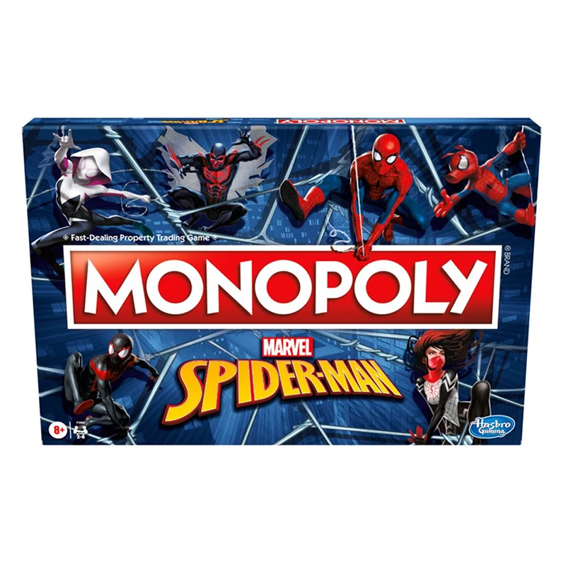 Hasbro Gaming Monopoly Card Game for Kids Marvel SpiderMan Board Game Play Anime Figure Token Board Family Game Party Kids Toys