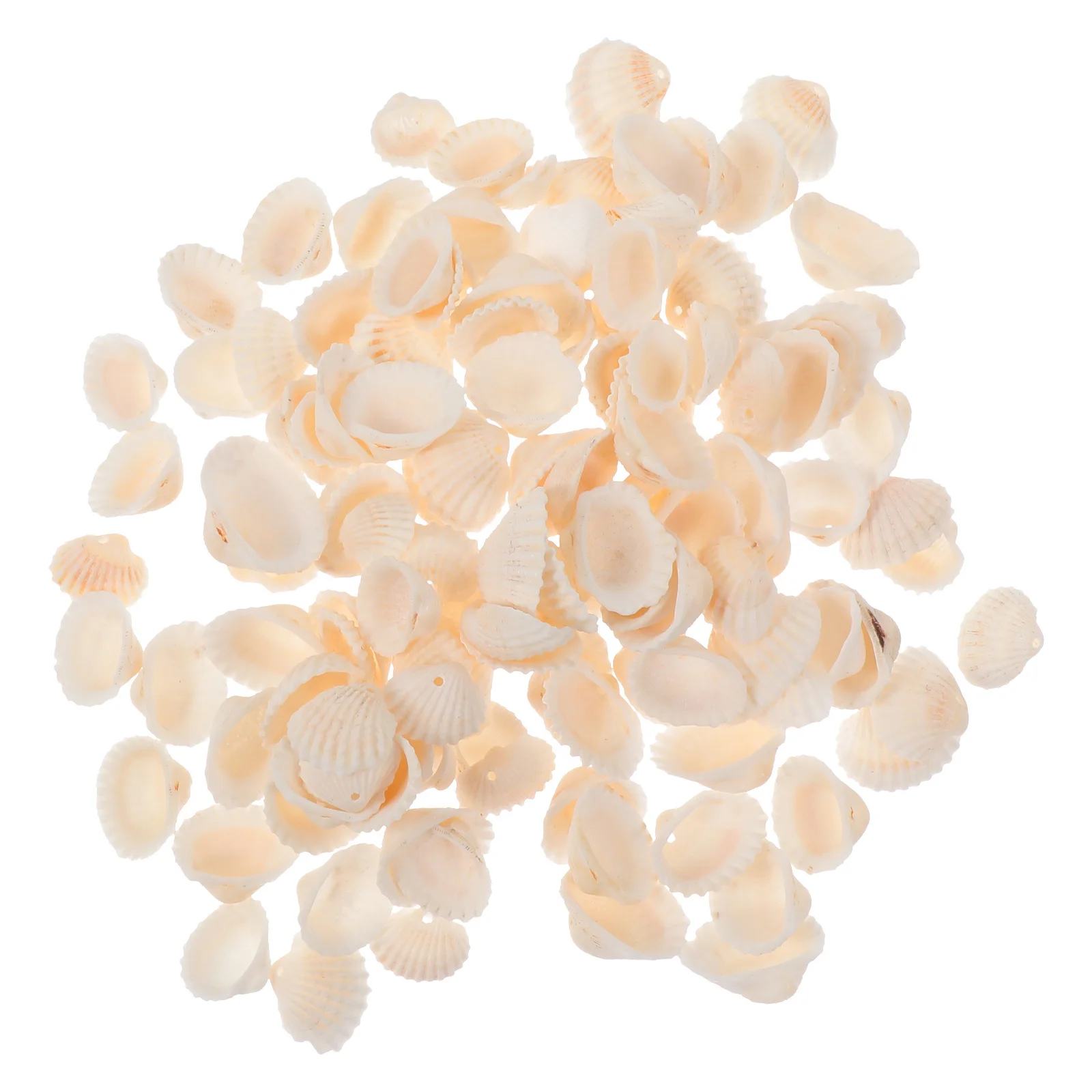 

120Pcs Natural Shell Accessories Durable Decorative Perforated Shells for DIY Clothes Shoes Hats Crafts Supplies