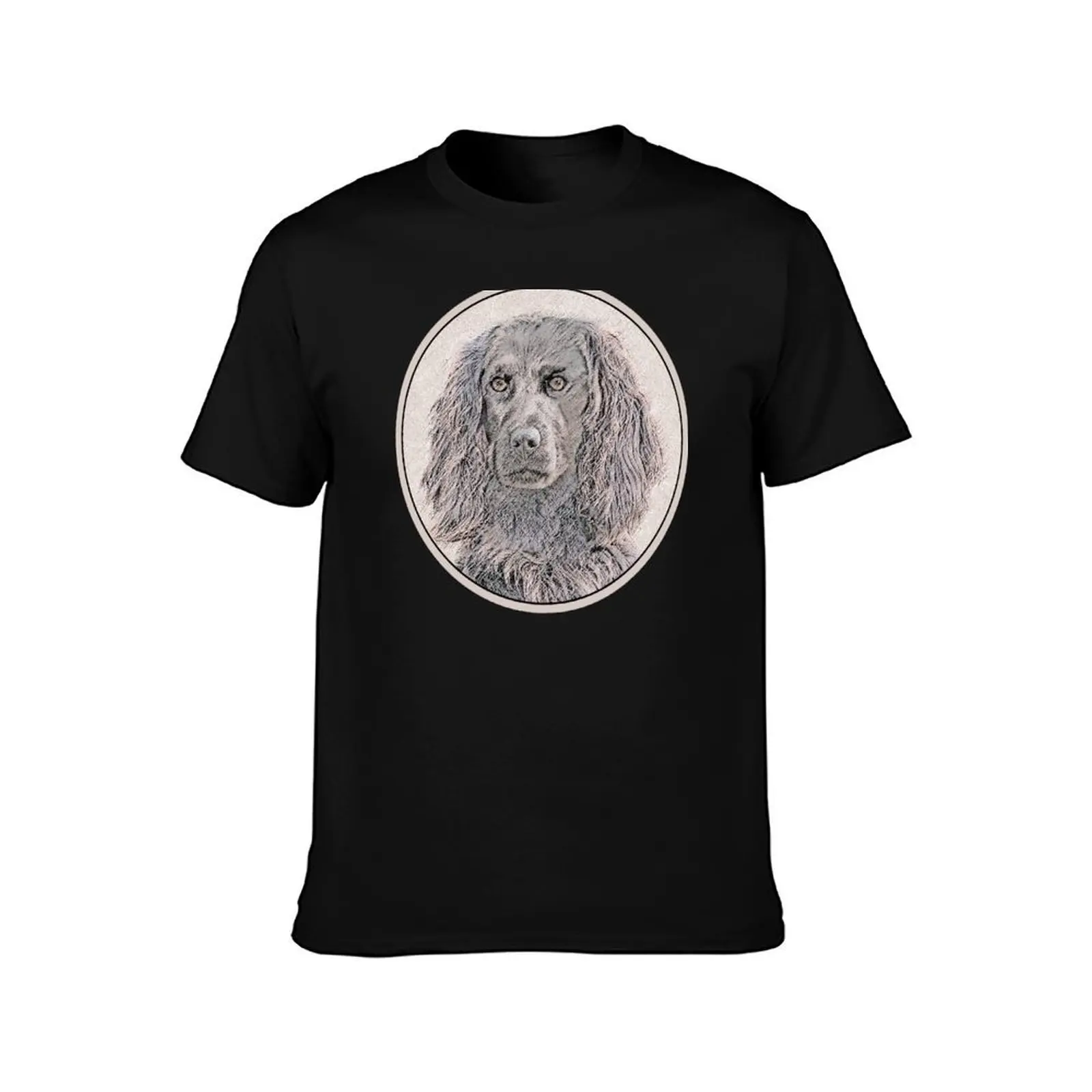 Boykin Spaniel T-Shirt, Summer Casual Cotton Tee, Oversized Streetwear Tops, Vintage Graphic Print, Loose Fit Short Sleeve