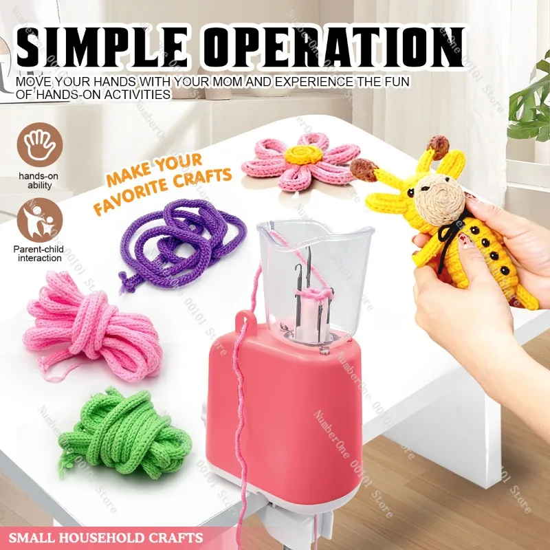 DIY Electric Braiding Machine Home Handcraft Rope Weaver Necklace Jewelry Cord Knitting Tool Wire Winder Maker Bracelet String