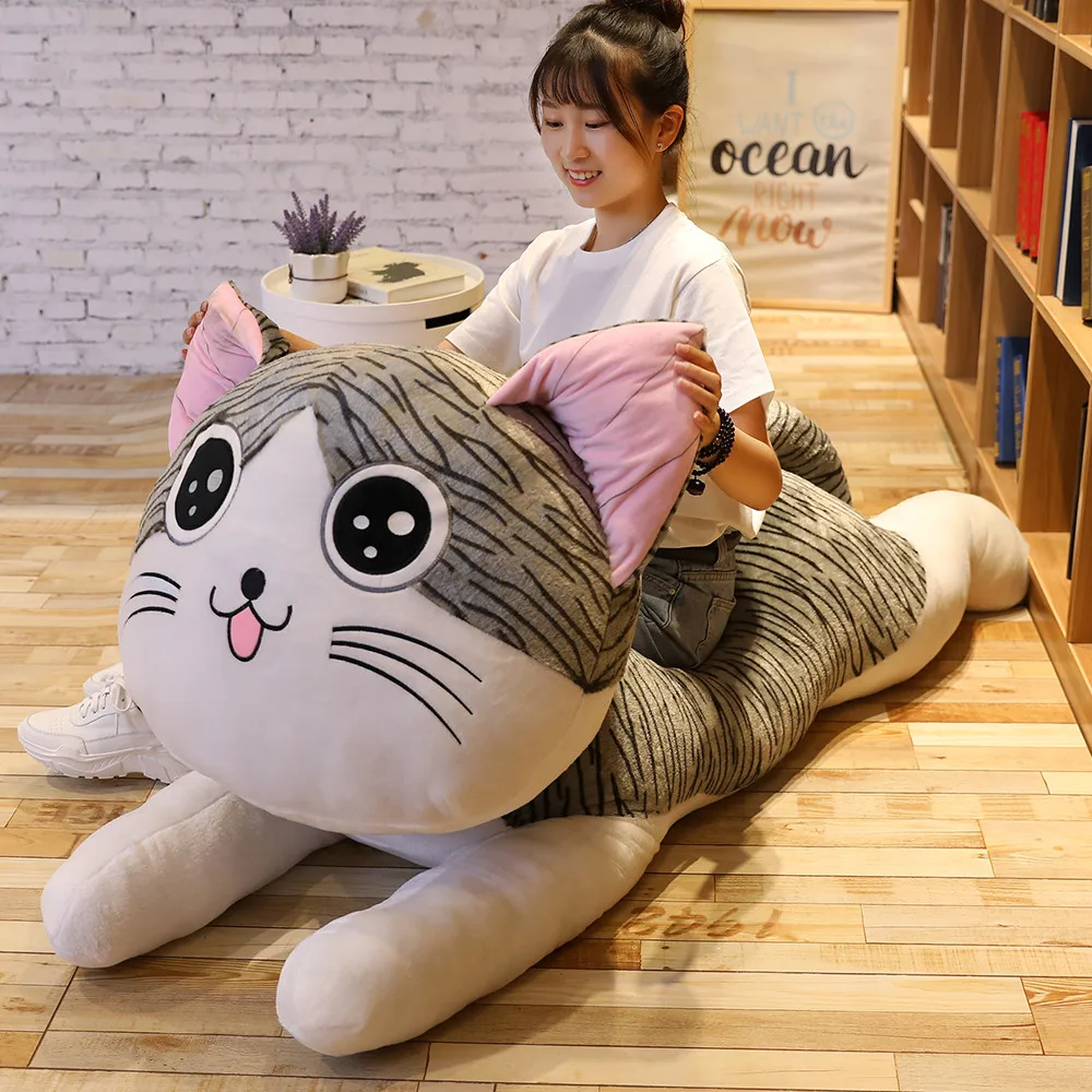 60-100cm New Plush Toy Chi Chi's Cat Stuffed Doll Soft Animal Dolls Cheese Cat Pillow Cushion Boys Girlfriends Gifts