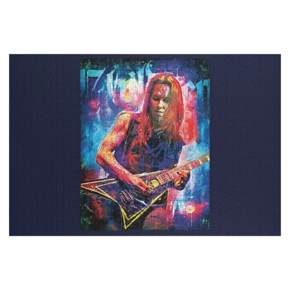 Children Of Bodom’s Alexi Laiho frontman tribute art Jigsaw Puzzle Iq Wood Adults Picture Custom Name Wood Puzzle