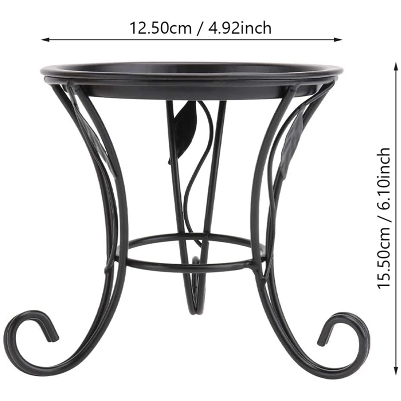 SOFT-Flower Stool Metal Flower Stand,European Style Stool Balcony Floor Garden Flower Pot Planter Holder Decor Plant Shelve