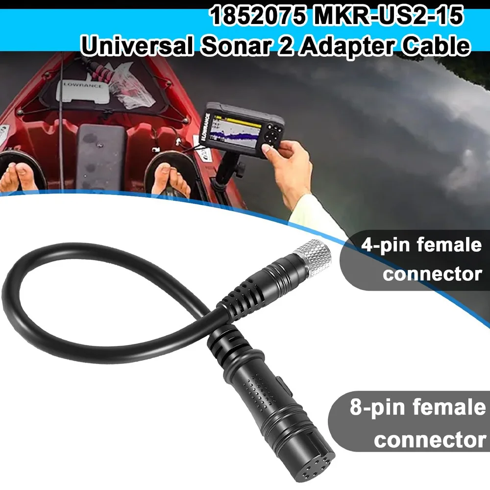 

Replacement for Minn Kota 1852075 MKR-US2-15 Universal Sonar 2 Adapter Cable, Compatible with Lowrance Hook² Fish Finders