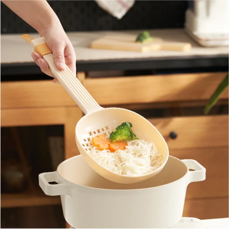 

Kitchen Tools Colanders Strainers Kitchen Utensils High Temperature Resistant Lo Mein Strainer Long Handled Heat-resistant Spoon