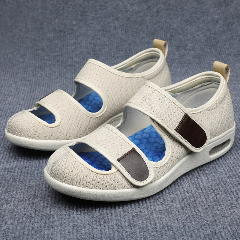 Summer Sandals for Mom Shoes for The Elderly, Lightweight Adjustable for The Elderly Zapatos De Mujer Flat Shoes Women