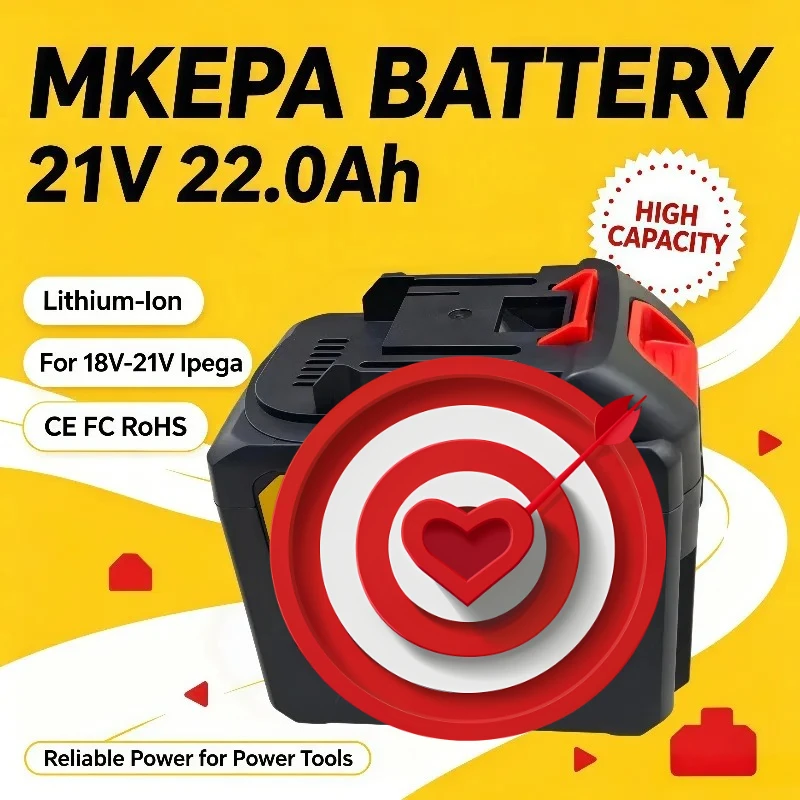 21V System Lithium Battery 22Ah, Built‑in 5S4P Balanced Cells Large Power Supply Battery For Professional Applications