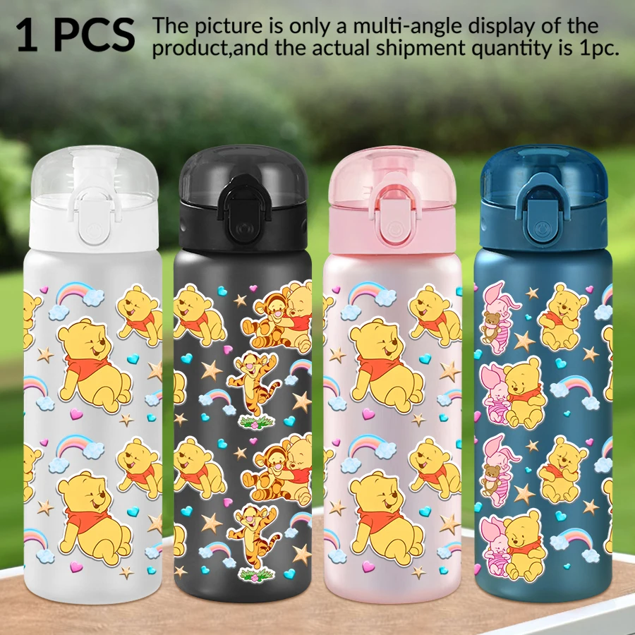 

1Pc Disney, Winnie the Pooh, Tigger, pattern 26oz plastic water bottle, outdoor sports water cup birthday/homecoming gift