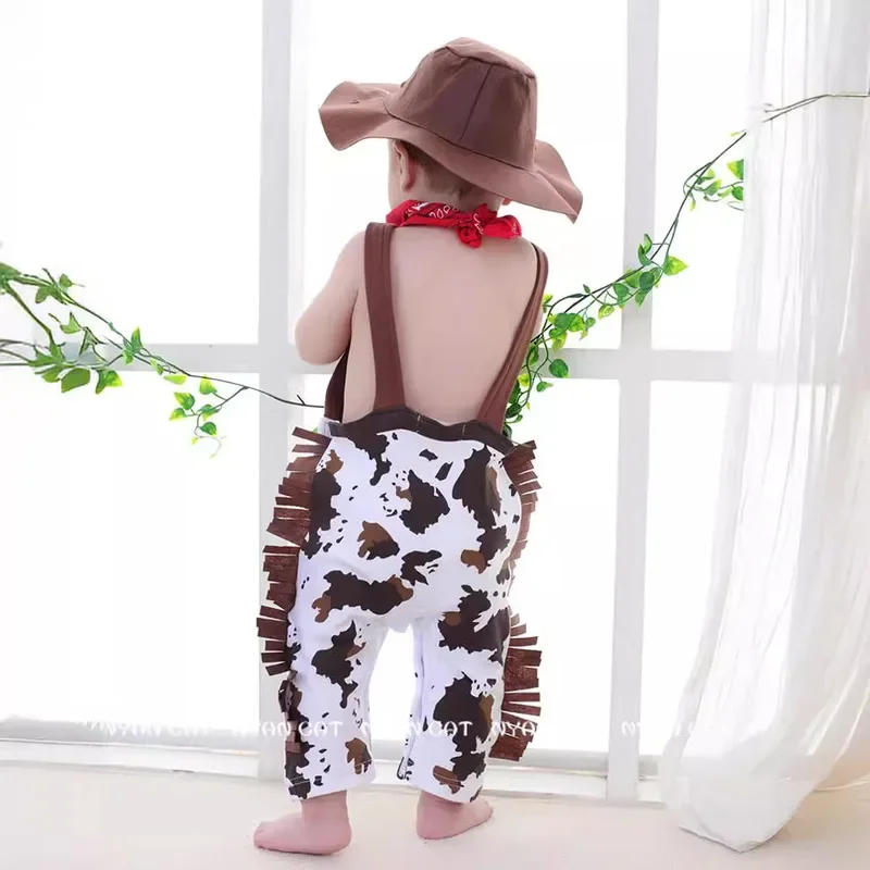 SN60 Cowboy Cow Boy Costume Rompers for Baby Boys Toddler Infant Halloween Christmas Birthday Party Cosplay Fancy Dress1@j$