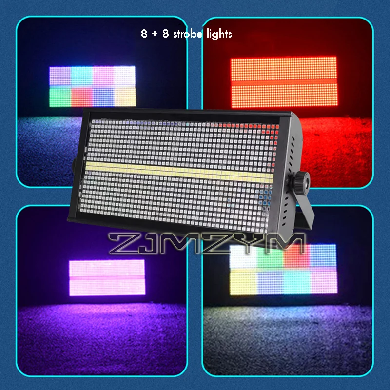 200W LED RGBW 4in1 8+8Partition/48+8Partition Strobe Light DMX512 Dj Wash Wedding Show Bar Strobe Stage Lighting Effects Party