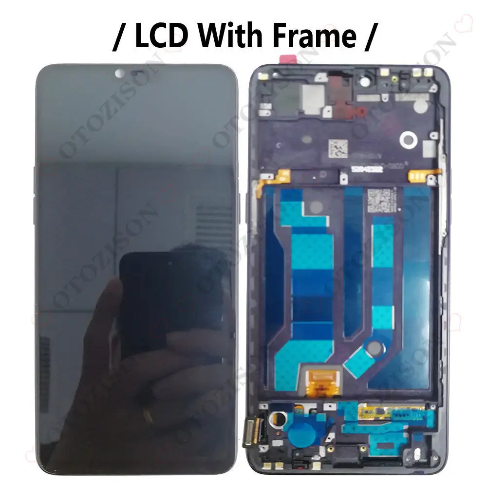 Super AMOLED R15 LCD With Frame For OPPO R15 Pro Display CPH1831 R15 Dream Mirror Screen Touch Digitizer Assembly CPH1835 LCD