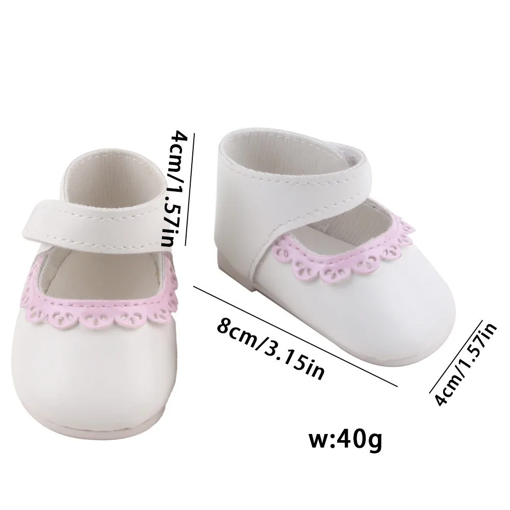 Footwear 8cm Size Shoes Pu Leather Ruffle Design Reborn Shoes Adorable Edged Cute Style Accessories Cotton Toy Bear
