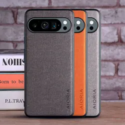 Case for Google Pixel 9 Pro XL 9A 10 Pro XL coque Luxury textile Leather skin phone cover funda for google pixel 9 pro case capa