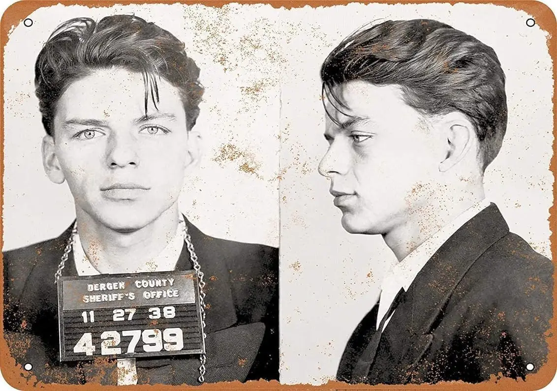 Frank Sinatra Mug Shot New Metal Tin Sign es-aluminum