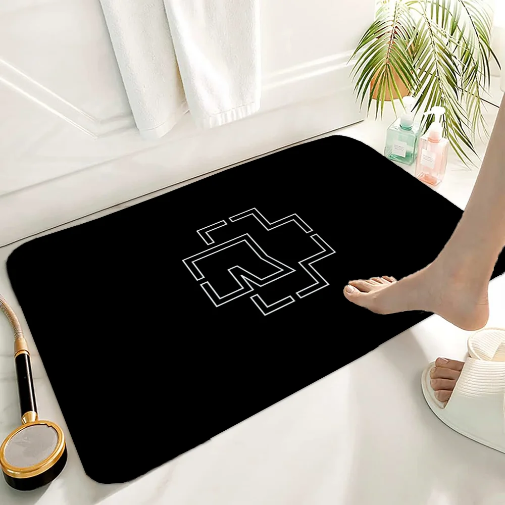 Bath Mat Rug Bathroom Foot Mat Non-slip Mat Small Floor Mats Door Mat N-rammstein-r Band Kitchen Carpet Rugs Carpets Room Home