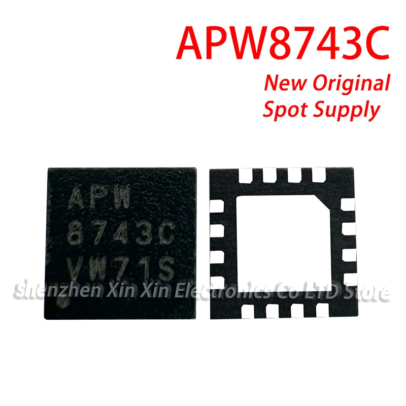 (2-5pcs)100% New APW8743CQBI-TRG APW8743C 8743C QFN16 chipset