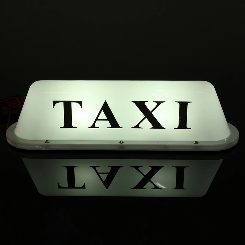 5X White Waterproof Taxi Magnetic Base Roof Top Car Cab LED Sign Light Lamp 12V PVC