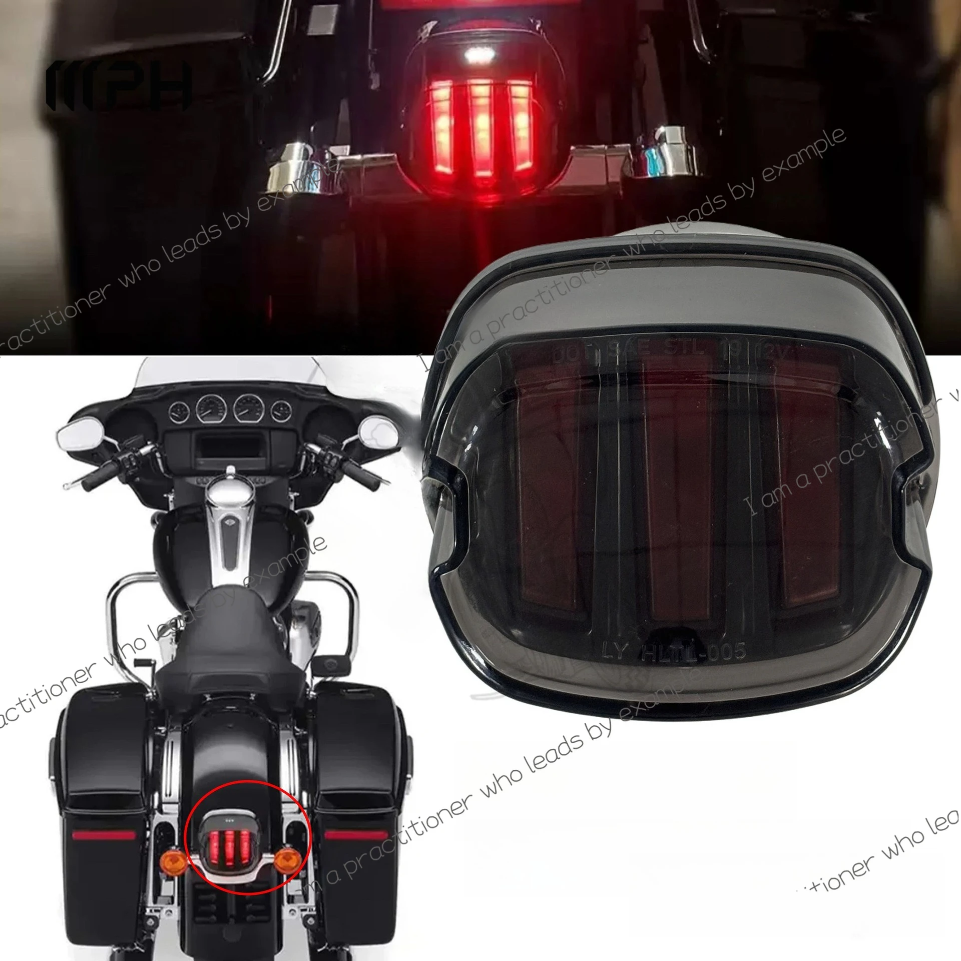 

Motorcycle Accessories for Harley XL883 XL1200 FLSTC FLHTCU Tail Lights Brake Lights