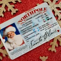 Card Santa Claus Flying Licence Christmas Eve Driving Licence Creative Christmas Gift For Children Kids Christmas Decoration