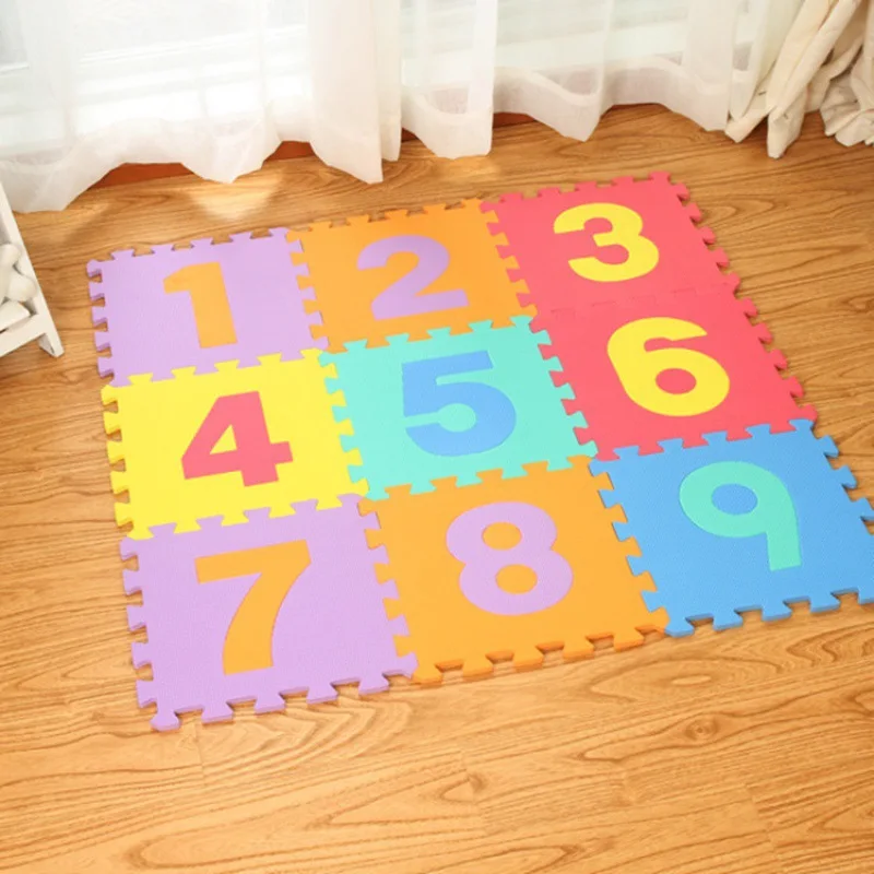 Tappetino per bambini EVA Kids Foam Puzzle tappeto tappetino da gioco per bambini piastrelle per pavimenti ad incastro numeri trasporto di animali frutta