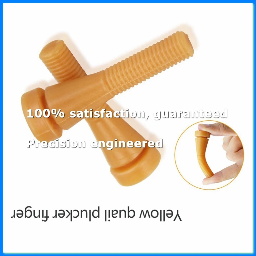 50Pcs Chicken Plucker Fingers, Rubber Hair Removal Stick Poultry Plucking Picker for Duck Quail Goose Yellow-A73M