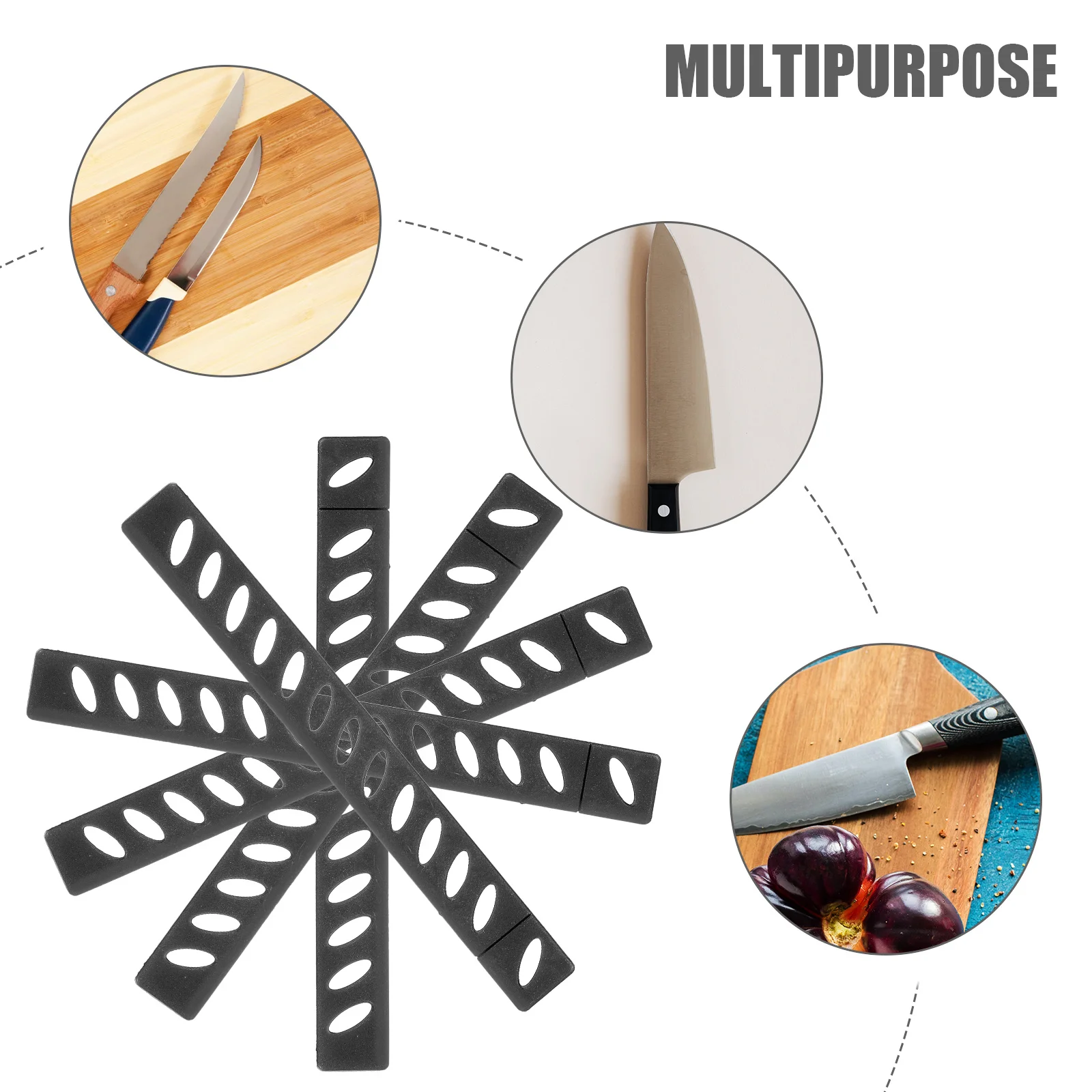 

5Pcs Knife Cover Plastic Cutter Protectors Prolong Sharpening Time Household Supply Safety Guard Knife Guard Guards