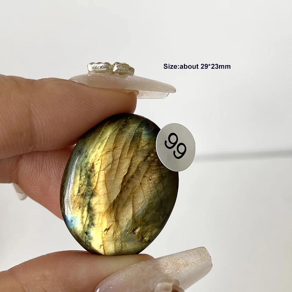 1PC Natural Flash Labradorite Palm Stone Polished Smooth Crystal Specimen Home Ornament Collection Decor
