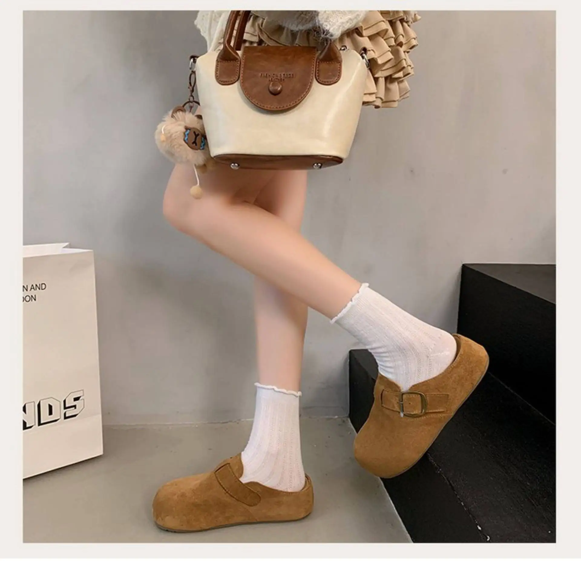 2026 Kork-Wildleder-Pantoffeln für Damen, Modische Clogs, Klassische Kork-Antirutsch-Outdoor-Pantoffeln mit Fußgewölbestütze – Detail 13