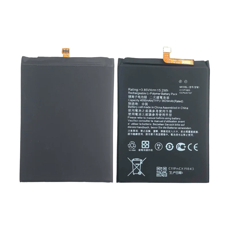 100% nova bateria c11p1805 4000mah para asus zenfone max (m2) x01ad zb632kl zb633kl baterias com ferramentas