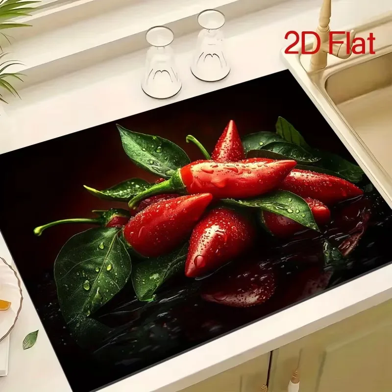 Reusable Water Draining Mat Household Countertop Dish Drying Pad