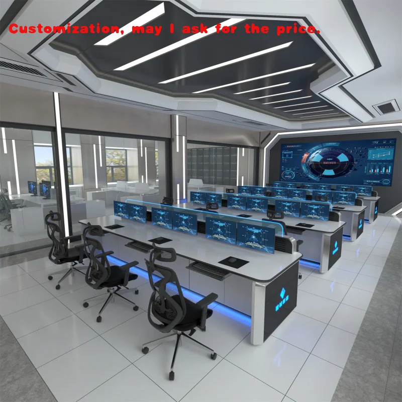 custom.Customized Size Call Center Workstation China Designed Security Monitoring Control Room Console Office Desks