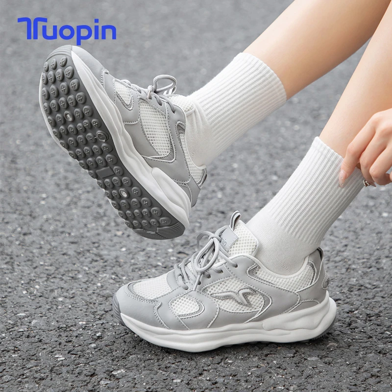 

TuoPin Women sneakers Summer new mesh surface breathable casual women's shoes thick soles increase all match sports shoes