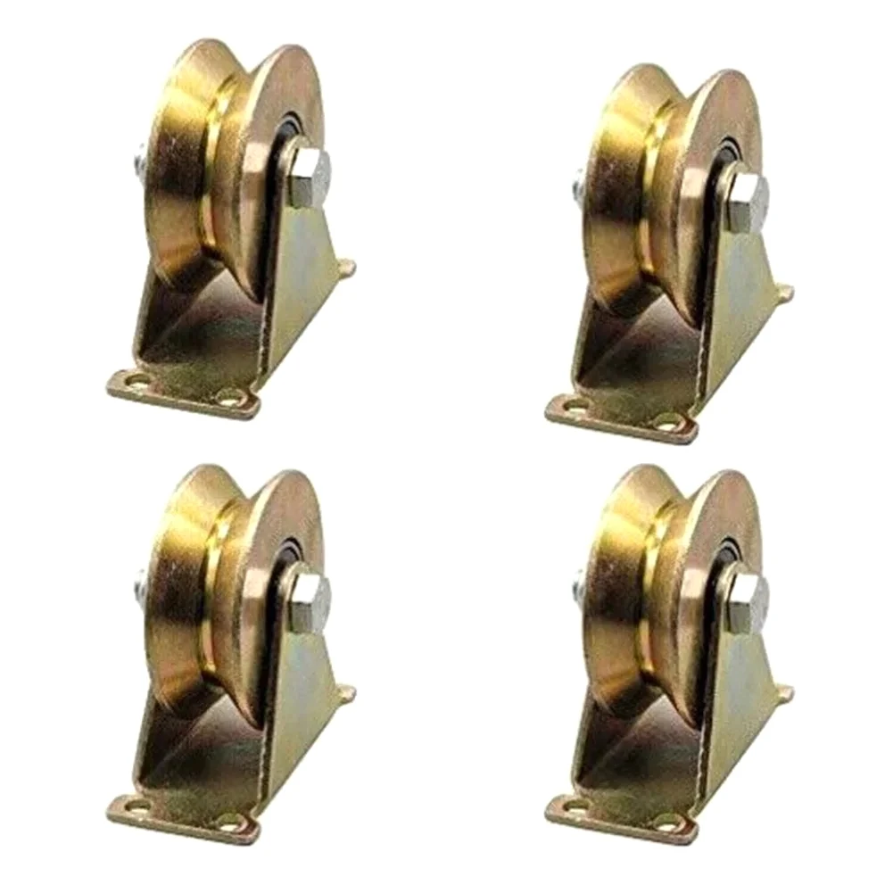 ABZV-Heavy Duty Rigid Caster Sliding Door Pulley V Groove Wheel For Inverted Track Sliding Gate Roller Wheel Bearing Rollers