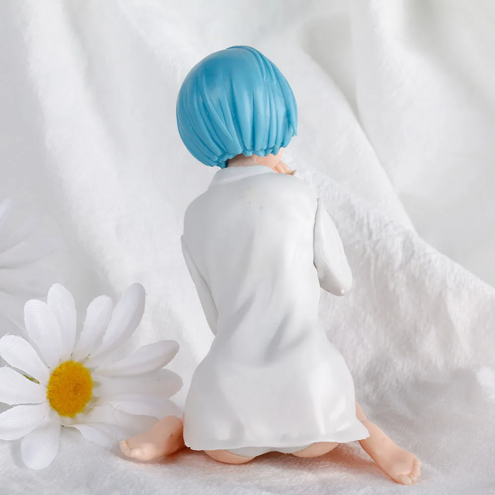 애니메이션 피규어 Re:Zero kara Hajimeru Isekai Seikatsu Kneeling Y 셔츠 포즈 렘 모델 PVC 선물 장난감 인형, 11cm 화이트 셔츠