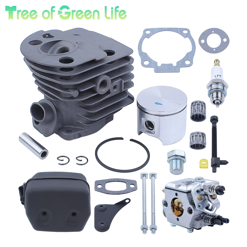 Husqvarna用シリンダーキャブレター修理,チェーンソー部品,46mm, Husqvarna 51,55,55,ランチャー