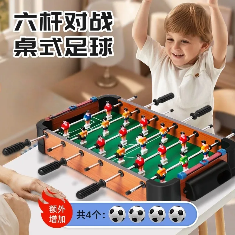 Tabletop Foosball Game Double Battle Table Toy With Air Hockey For Kids Indoor Family Party Interactive Entertainment Set