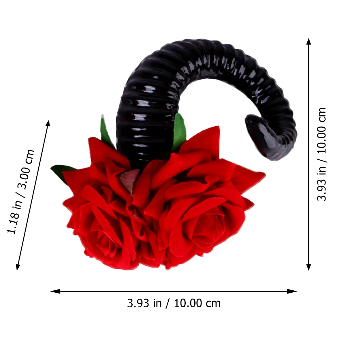 

Rose Hairpin Funny Horns Halloween Cosplay Witch Costume Headband Simulation Rose Accessories Girl Hair Clip Material