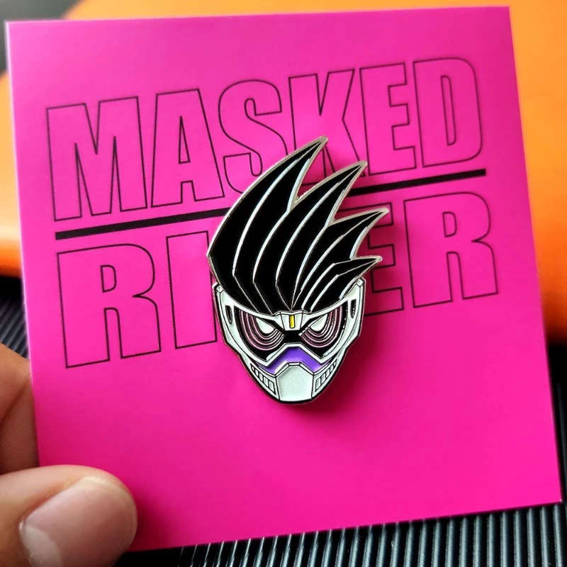 Original Kamen Rider Badge Ex-Aid Dangerous Zombie Genm Brooch Ins Trendy Accessories Birthday Friend Gift