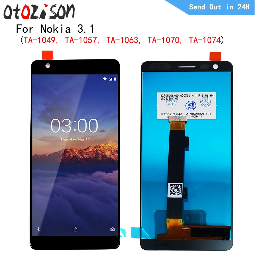 Écran LCD pour Nokia 3.1 TA-1049 TA-1057 TA-1063 TA-1070 TA-1074, écran tactile avec numériseur et châssis