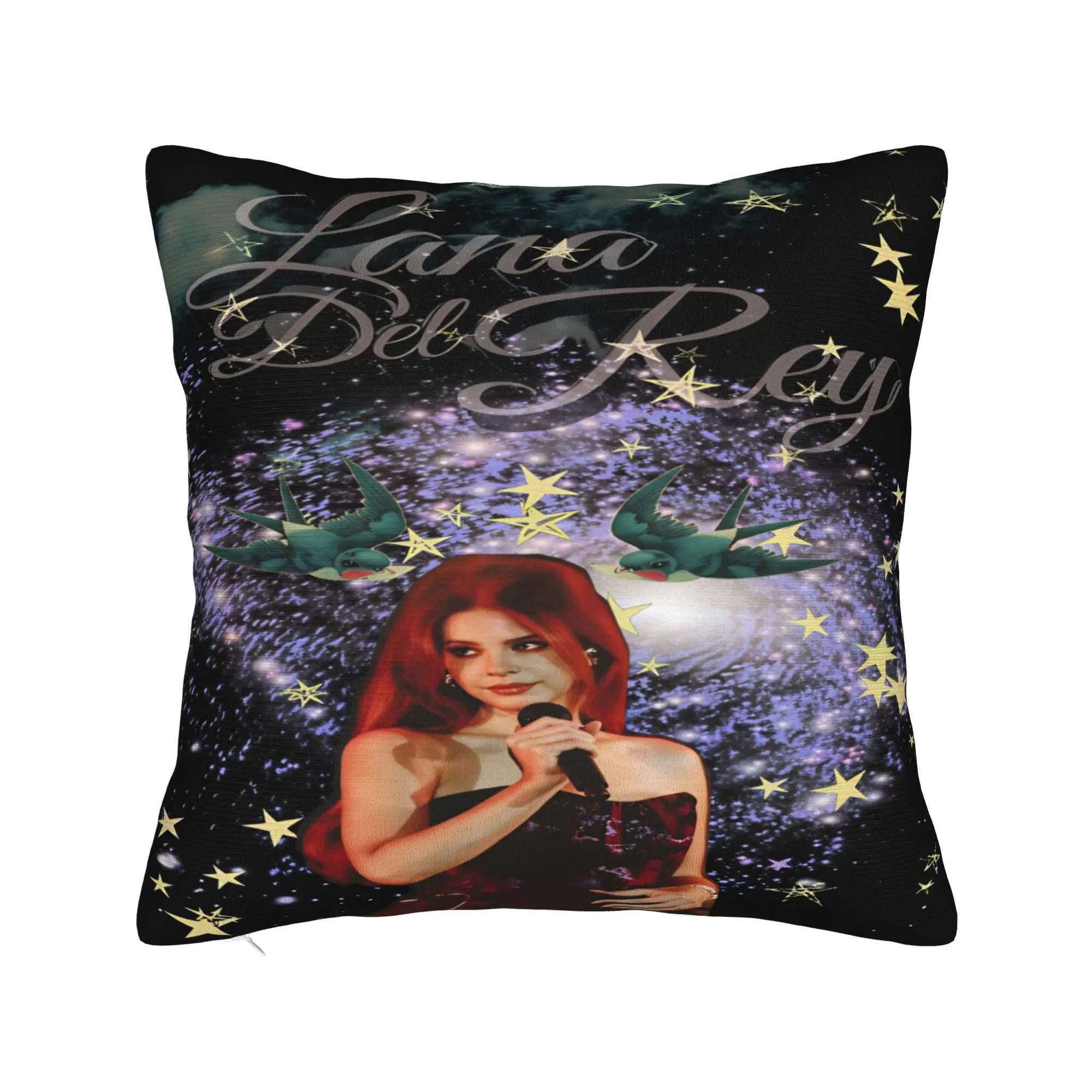 Lana Del Rey Singer Lizzy Grant  Pillowcases  Retro Trendy Pillow Case For Sofa Couch Bed Living Room Graphic Pillow Cover