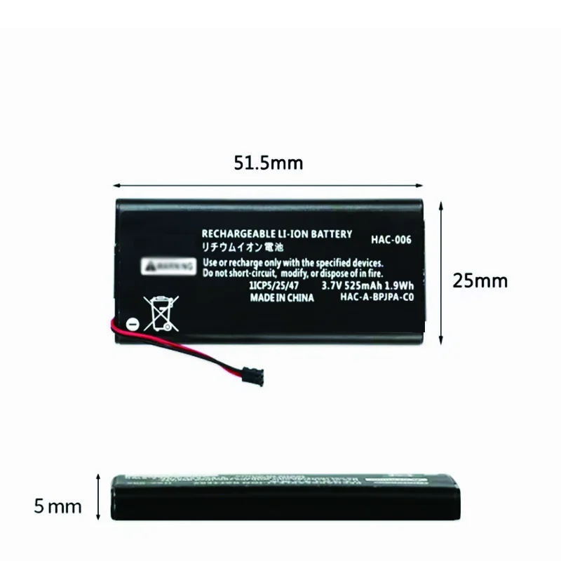 525mA AC 006 HAC-006 Battery HAC-BPJPA-C0 HAC-015/016 HAC-A-JCR-C0 Bateria for Nintendo Switch Ns Joy-Con Joycon Controller