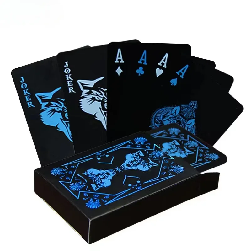 PVC Waterproof Poker Cards Magic Box-Packed Plastic Playing Cards Set Deck Poker Classic Magic Tricks Tool Deck of Cards