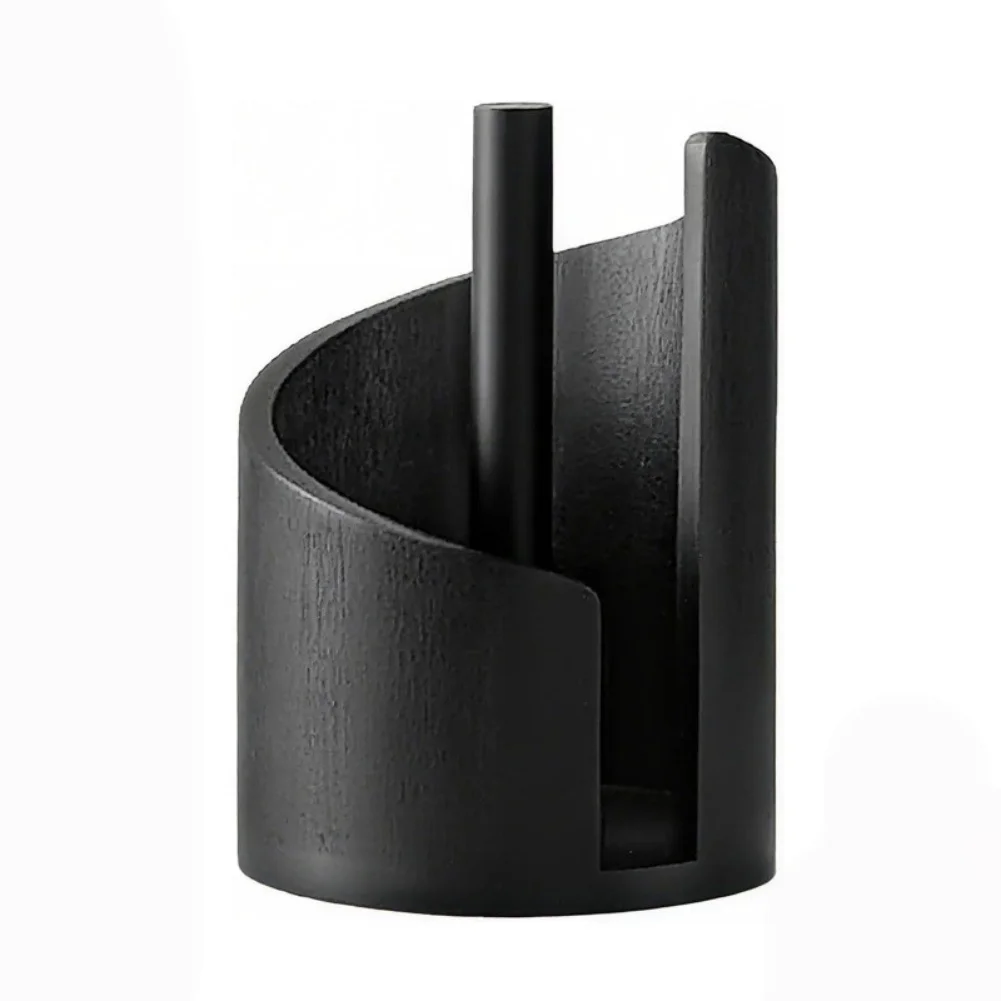 Countertop Paper Towel Holder with Wood Base and Metal Rod for Kitchen Use Holds Large Paper Towel Rolls 11 5 8 25