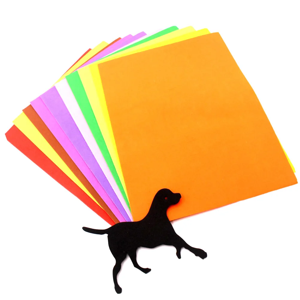 

50Pcs Assorted Color Sponge Sheets DIY Sheets Flexible Craft Paper for Scrapbooking Home Office Decoration Art Projects