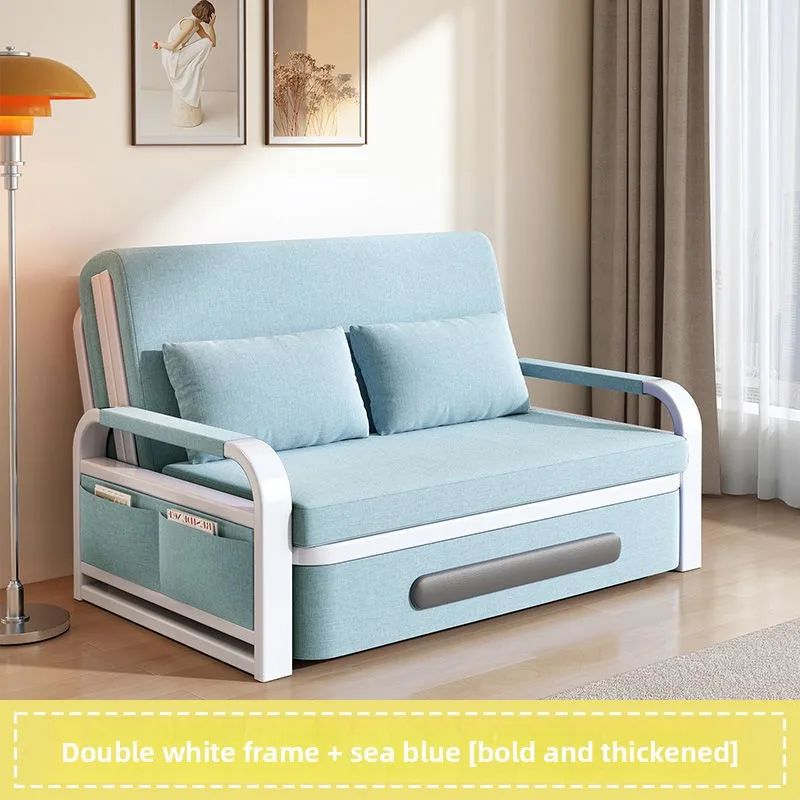 New Dual Use Folding Sofa Bed Living Room Multifunction Extendable Sleeper Detachable Washable Storage Telescopic Sofa Bed