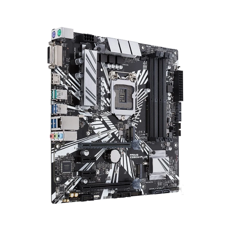 Para placa base Intel Z390 PRIME Z390M-PLUS usada original LGA 1151 LGA1151 DDR4 64GB M.2 NVME USB3.0 SATA3 placa base de escritorio