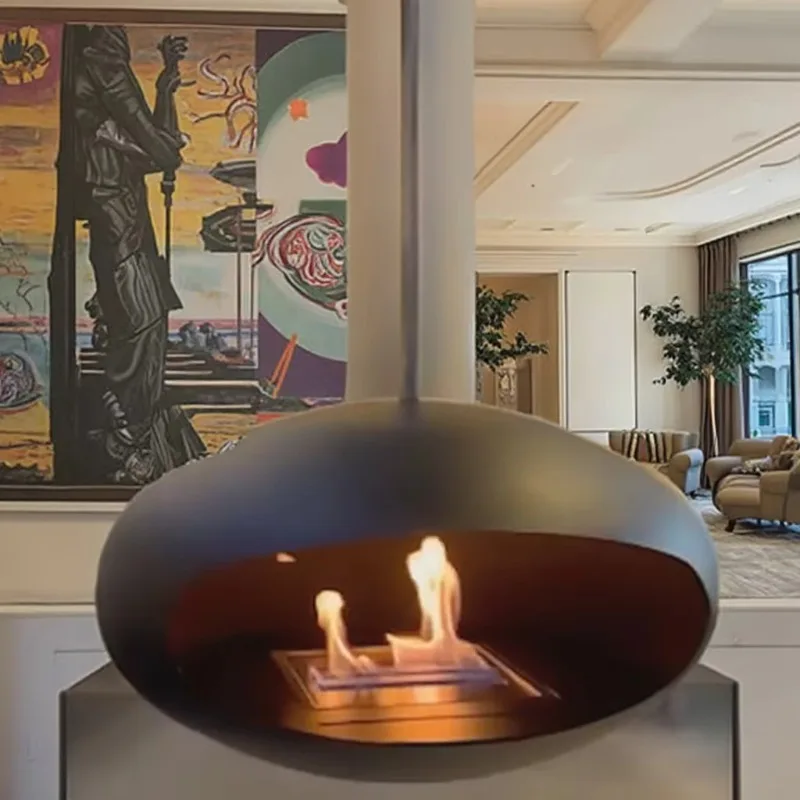 

【Fashionable】High Quality Factory OEM/ODM Ceiling Hanging Indoor Stove Bio Ethanol Fire Place Heater Fire Pit Heater Fir