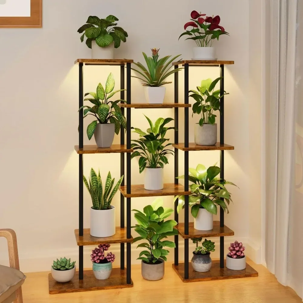 Metal Plant Shelf para sala de estar, Flower Racks, Flower Prateleiras, 6 Tiered, Flowerpot, Corner Holder, Display Rack, Frete Grátis