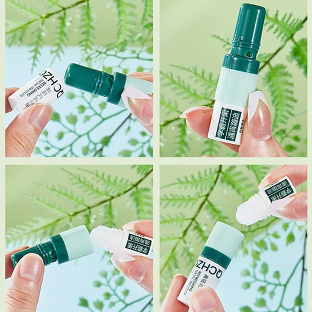 1 ชิ้น Nasal Inhaler น้ํามันหอมระเหย Nasal Inhaler Energy Stick Boost Focus ปรับปรุงการหายใจจมูกความแออัดบรรเทาแบบพกพา Cooling