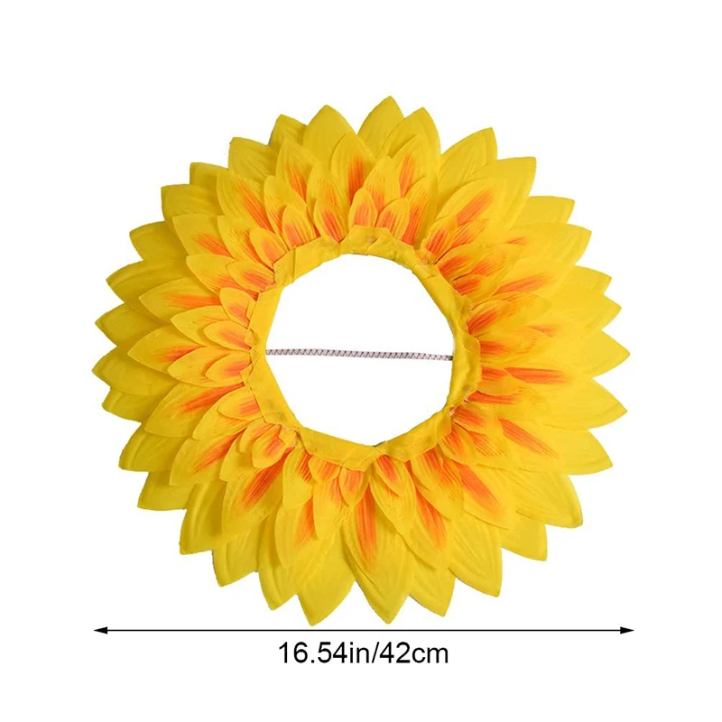 Sunflowers Show Funny Face Headgear Opening Ceremony Entrance Kindergarten Dance Accessories Props